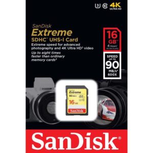 Cartão de Memória SanDisk Extreme SDHC UHS-I – 16GB